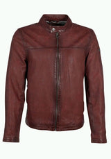 Hiet RF Leather Jacket, Red - mauritiusleather - Flyclothing LLC