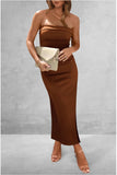 Slit Tube Midi Dress - Trendsi - Flyclothing LLC