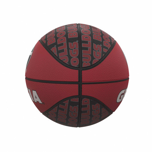 Georgia Repeating Logo Mini-Size Rubber Basketball - Logo Brands - Flyclothing LLC