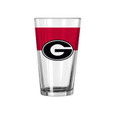Georgia 16oz Colorblock Pint Glass - Logo Brands - Flyclothing LLC