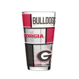 Georgia 16oz Quilted Stained Pint Glass - Logo Brands - Flyclothing LLC
