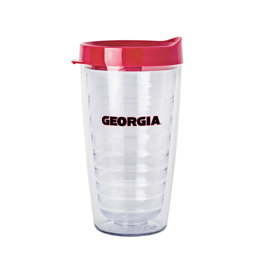 Georgia 16oz Flipside Dbl Wall Clear Tumbler - Logo Brands - Flyclothing LLC