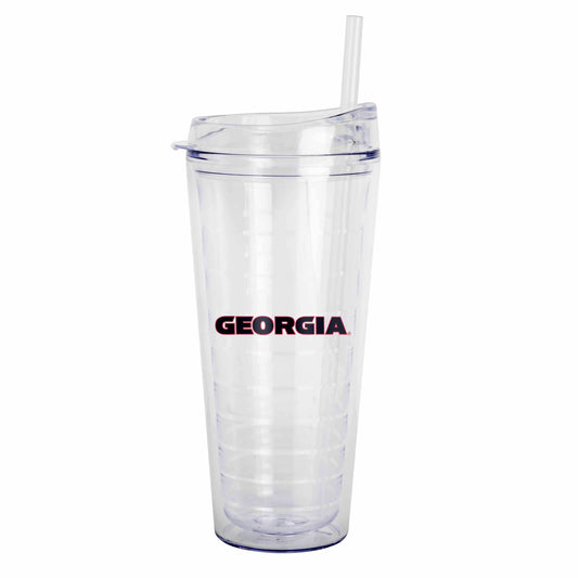 Georgia 22oz Flipside Dbl Wall Clear Tumbler - Logo Brands - Flyclothing LLC
