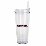 Georgia 22oz Flipside Dbl Wall Clear Tumbler - Logo Brands - Flyclothing LLC