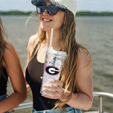 Georgia 22oz Flipside Dbl Wall Clear Tumbler - Logo Brands - Flyclothing LLC