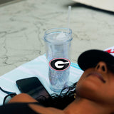 Georgia 22oz Flipside Dbl Wall Clear Tumbler - Logo Brands - Flyclothing LLC