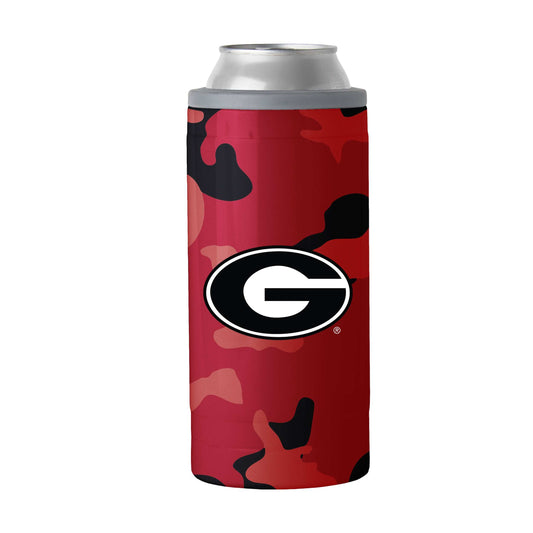 Georgia 12oz Camo Swagger Slim Can Coolie - Logo Brands - Flyclothing LLC