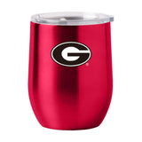 Georgia 16oz Gameday Stainless Curved Beverage - Logo Brands - Flyclothing LLC
