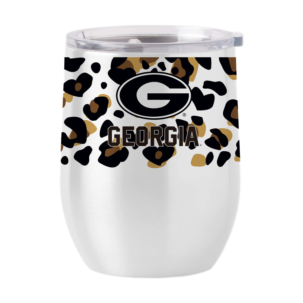 Georgia 16oz Neutral Leopard Stainless Curved Beverage - Logo Brands - Flyclothing LLC