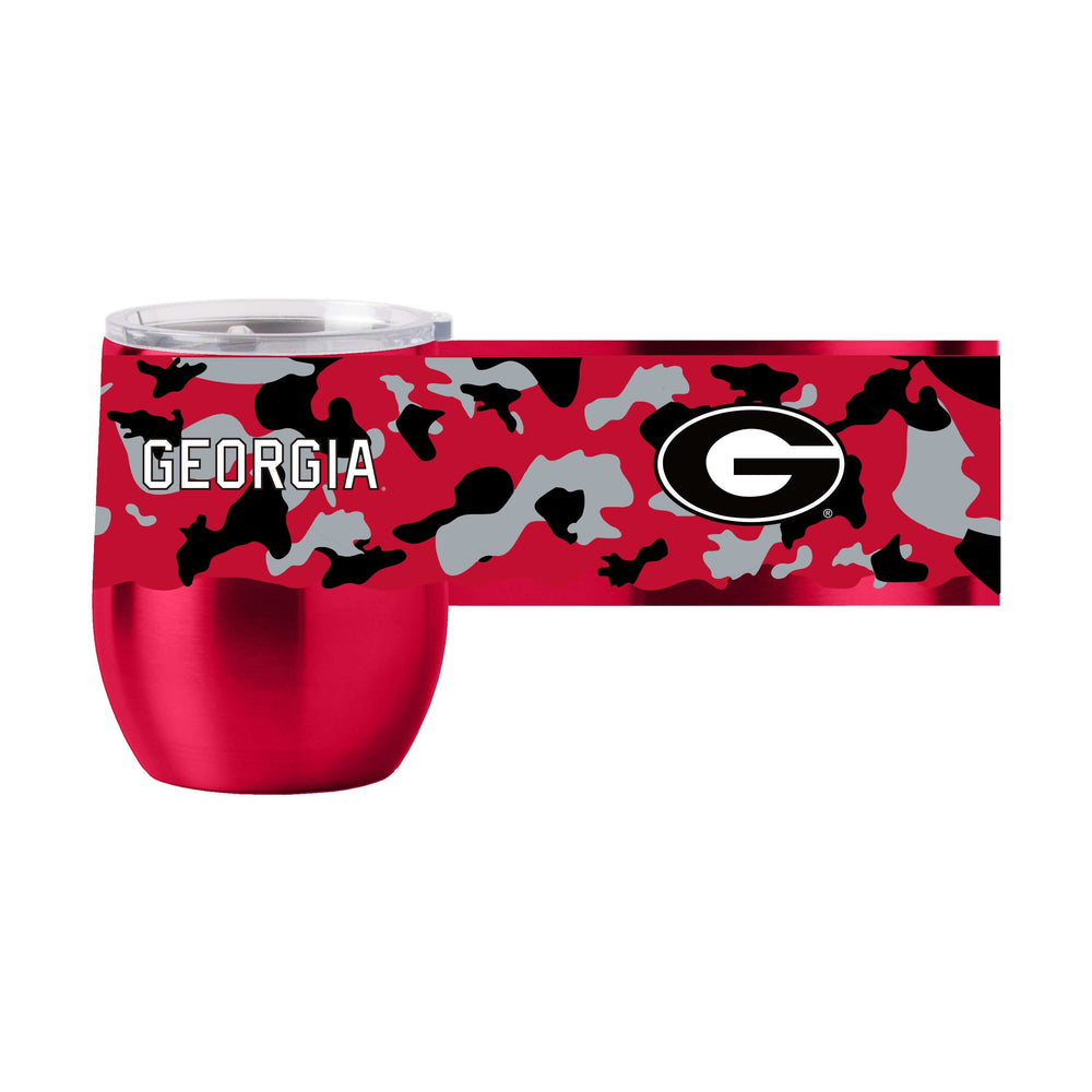Georgia 16oz Camo Stainless Curved Beverage - Logo Brands - Flyclothing LLC