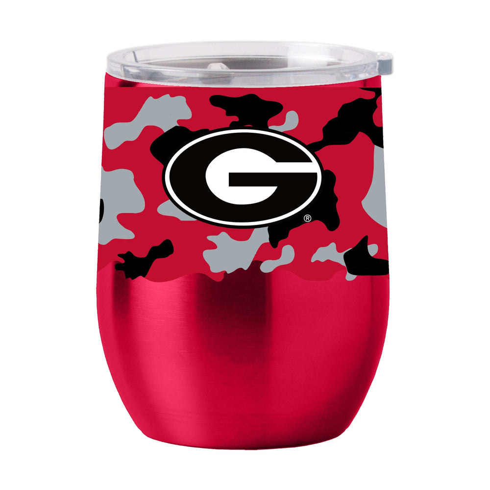 Georgia 16oz Camo Stainless Curved Beverage - Logo Brands - Flyclothing LLC