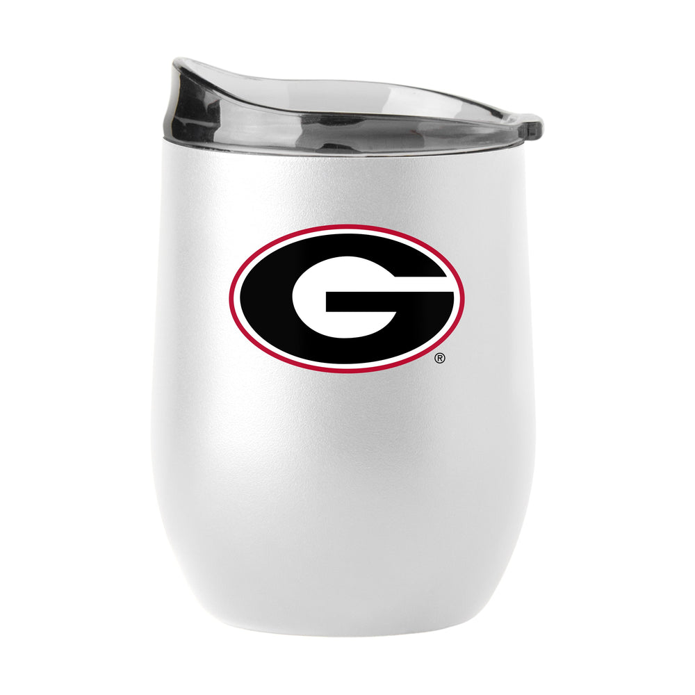 Georgia 16oz Swagger White Powder Coat Curved Beverage