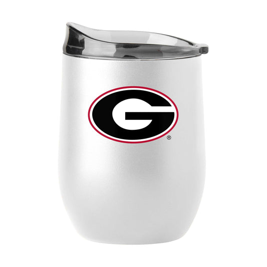 Georgia 16oz Swagger White Powder Coat Curved Beverage - Logo Brands - Flyclothing LLC