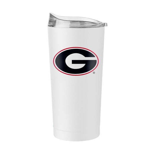 Georgia 20oz White Flipside Powder Coat Tumbler - Logo Brands - Flyclothing LLC