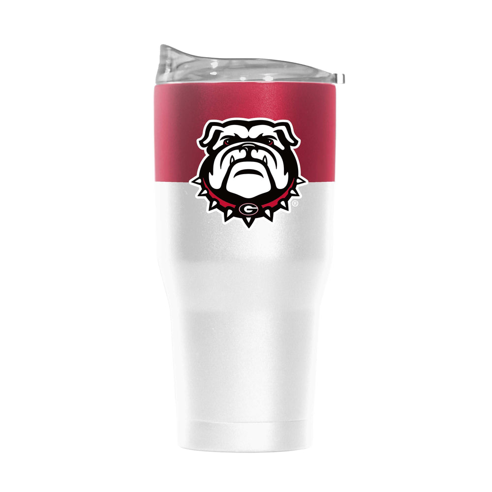 Georgia 30oz Colorblock White Powder Coat Tumbler - Logo Brands - Flyclothing LLC