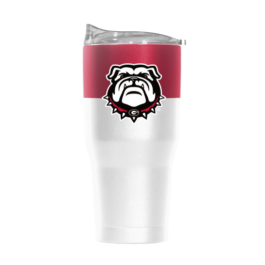 Georgia 30oz Colorblock White Powder Coat Tumbler - Logo Brands - Flyclothing LLC
