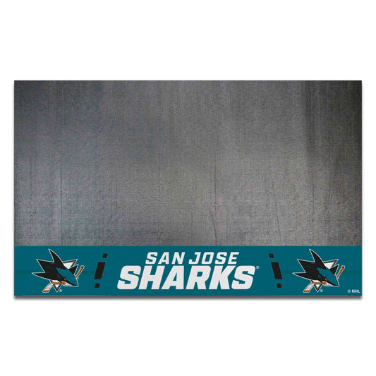 San Jose Sharks Vinyl Grill Mat - 26in. x 42in. - San Jose Sharks