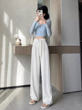 High-Waisted Wide-Leg Pants - Trendsi - Flyclothing LLC