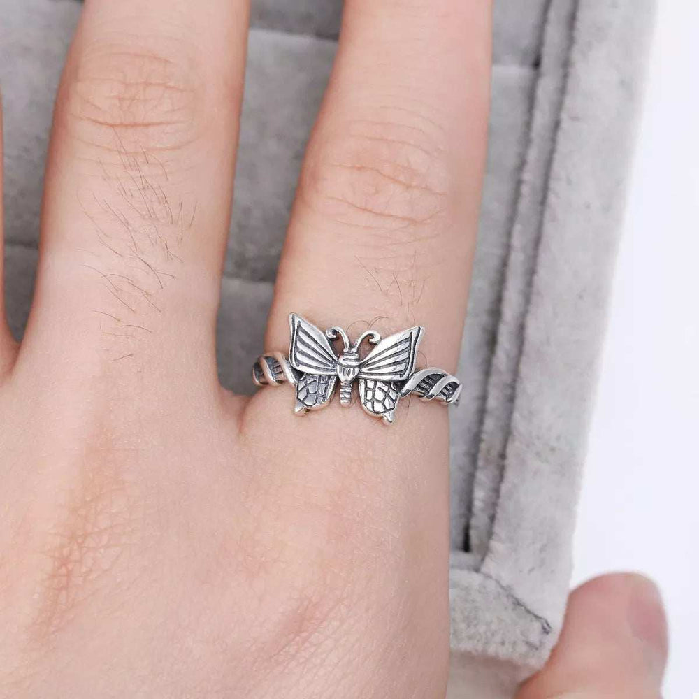 925 Sterling Silver Butterfly Ring - Trendsi - Flyclothing LLC