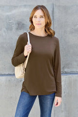 Basic Bae Full Size Round Neck Long Sleeve Top - ShopBasicbae - Flyclothing LLC
