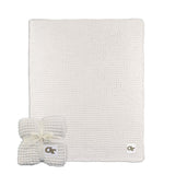 Georgia Tech Ivory Cable Knit Throw 50x60
