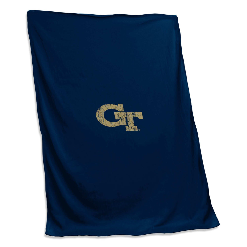 GA Tech Sweatshirt Blanket (Screened) - Logo Brands - Flyclothing LLC