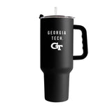 Georgia Tech 40oz Black Tonal Powder Coat Tumbler - Logo Brands - Flyclothing LLC