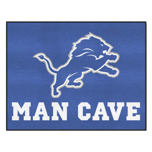 Detroit Lions Man Cave All-Star Rug - 34 in. x 42.5 in. - Detroit Lions