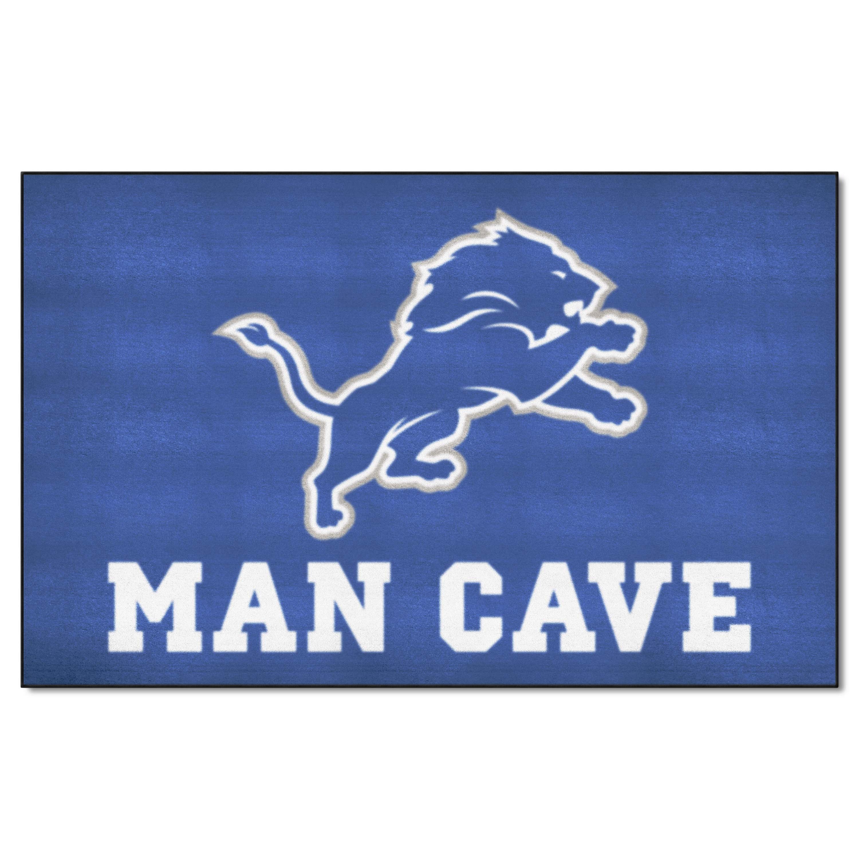 Detroit Lions Man Cave Ulti-Mat Rug - 5ft. x 8ft. - Detroit Lions