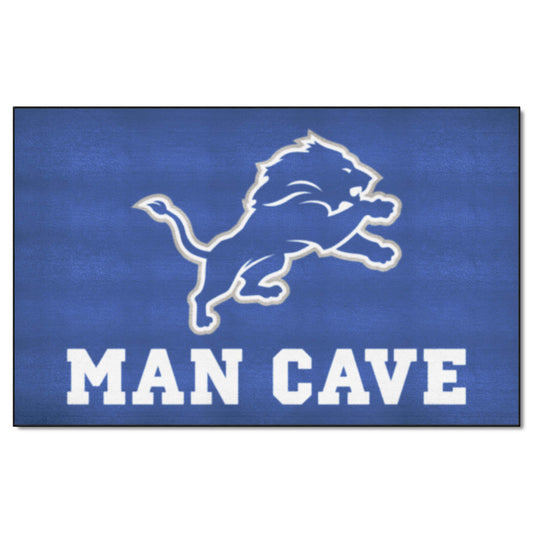 Detroit Lions Man Cave Ulti-Mat Rug - 5ft. x 8ft. - Detroit Lions