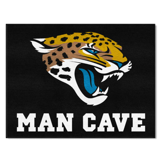 Jacksonville Jaguars Man Cave All-Star Rug - 34 in. x 42.5 in. - Jacksonville Jaguars