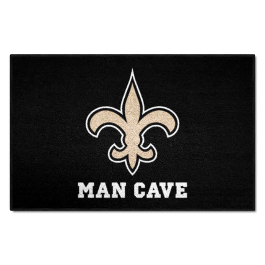 New Orleans Saints Man Cave Starter Mat Accent Rug - 19in. x 30in. - New Orleans Saints