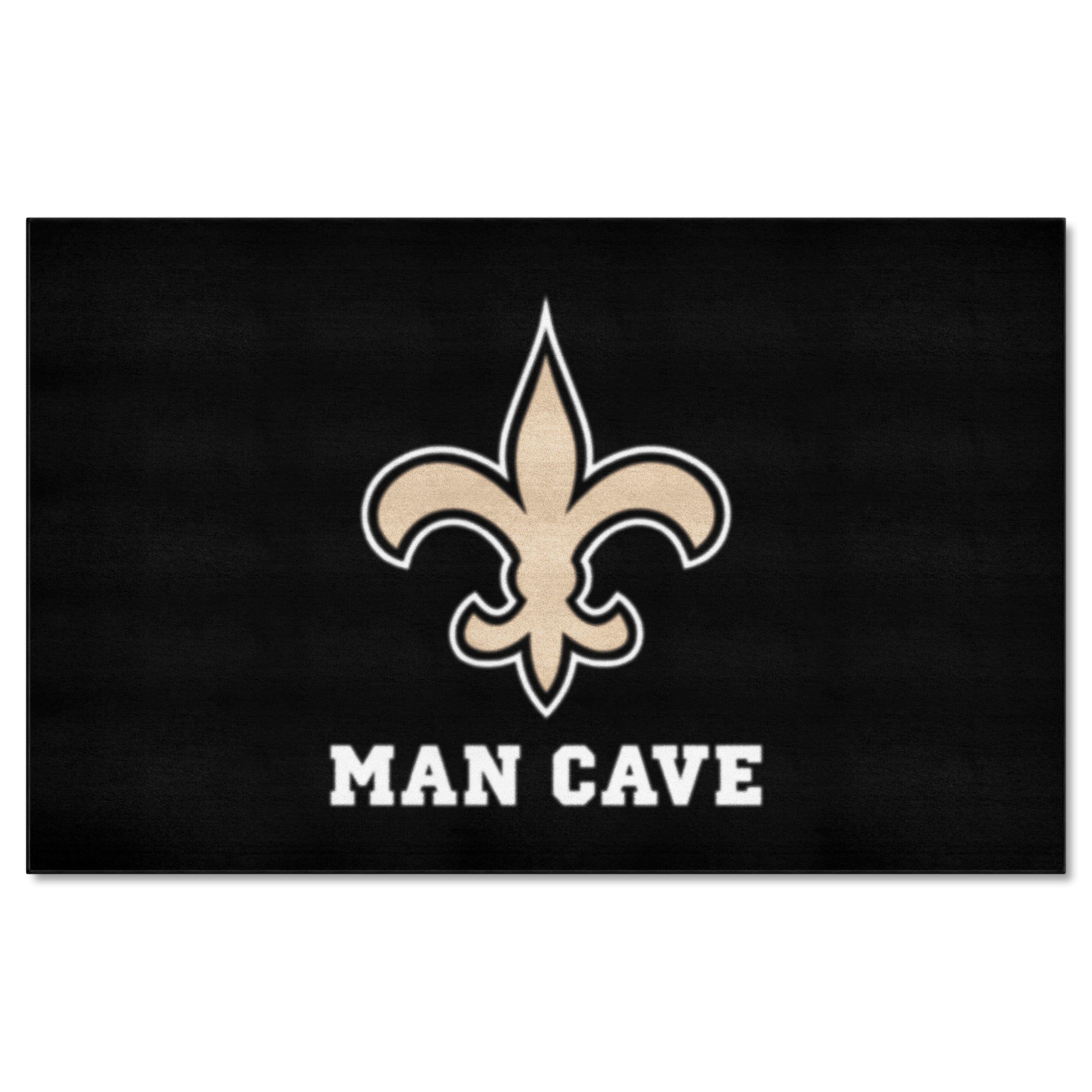 New Orleans Saints Man Cave Ulti-Mat Rug - 5ft. x 8ft. - New Orleans Saints