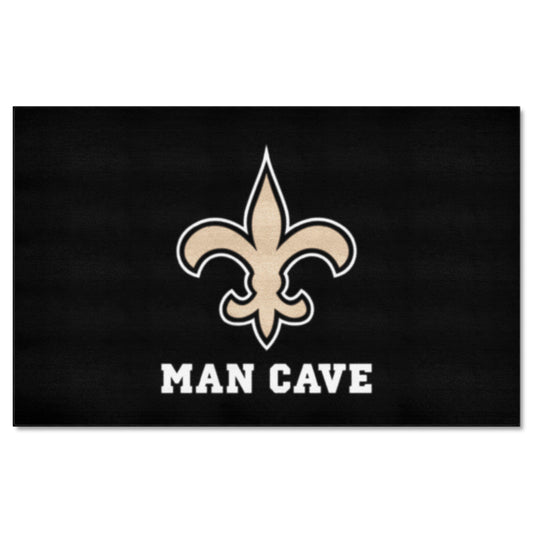 New Orleans Saints Man Cave Ulti-Mat Rug - 5ft. x 8ft. - New Orleans Saints