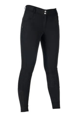 HKM Ari Mid Rise- Sil. Full Seat Ladies Riding Breeches - Breeches.com - Flyclothing LLC