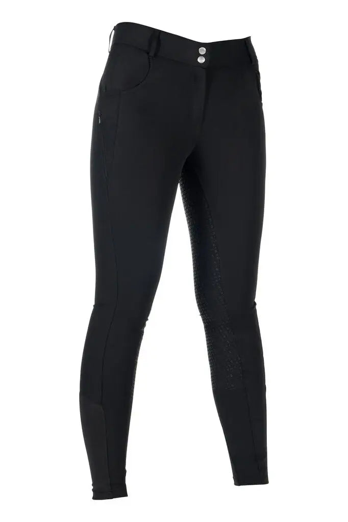 HKM Ari Mid Rise- Sil. Full Seat Ladies Riding Breeches - Breeches.com - Flyclothing LLC