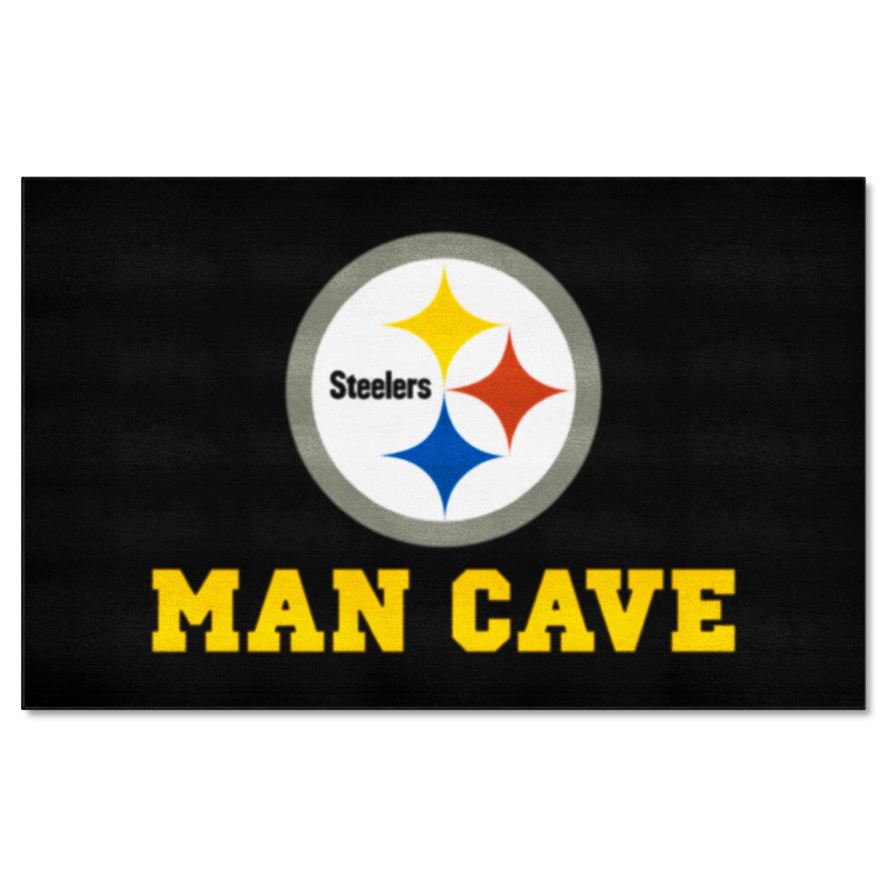 Pittsburgh Steelers Man Cave Ulti-Mat Rug - 5ft. x 8ft. - Pittsburgh Steelers