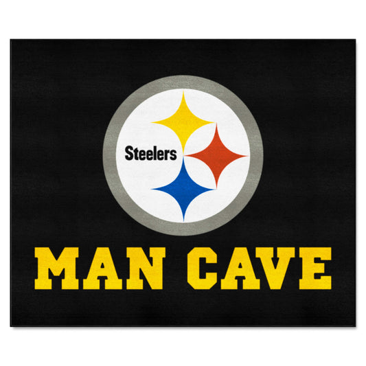 Pittsburgh Steelers Man Cave Tailgater Rug - 5ft. x 6ft. - Pittsburgh Steelers