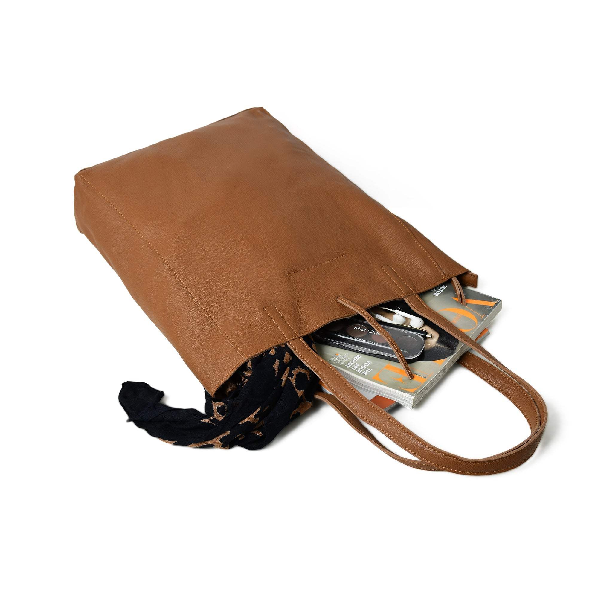Café Chic Women's Leather Tote Bag - Classy Leather Bags - Flyclothing LLC