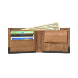 Contrast Bifold Men's Wallet - Classy Leather Bags - Flyclothing LLC