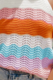 Color Block Round Neck Knit Vest - Trendsi