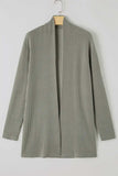 Textured Open Front Long Sleeve Cover Up - Trendsi - Flyclothing LLC