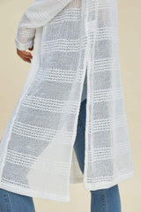 Double Take Full Size Open Front Longline Cardigan - Trendsi - Flyclothing LLC