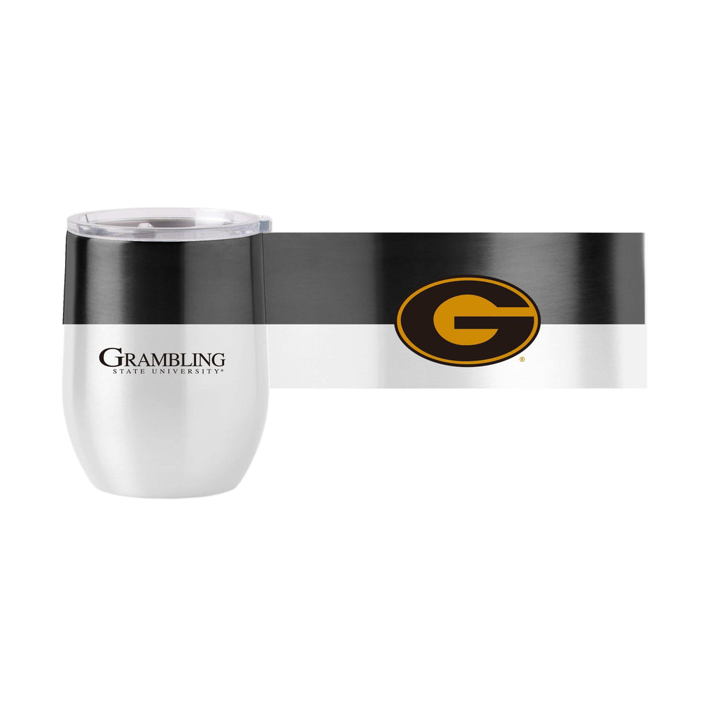 Grambling State Colorblock 16oz Stainless Curved Beverage - Logo Brands - Flyclothing LLC