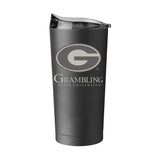 Grambling State GunMetal 20oz Black Powder Coat Tumbler - Logo Brands - Flyclothing LLC