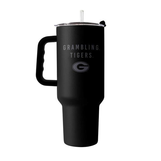 Grambling 40oz Black Tonal Powder Coat Tumbler - Logo Brands - Flyclothing LLC