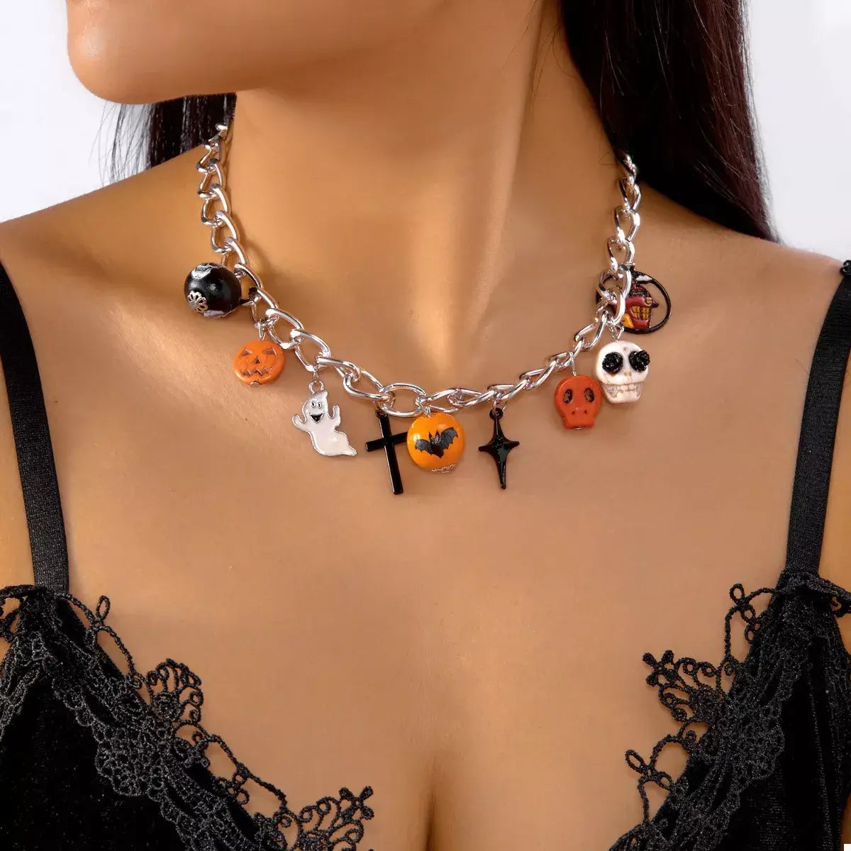 Halloween Charm Chain Necklace - Trendsi - Flyclothing LLC