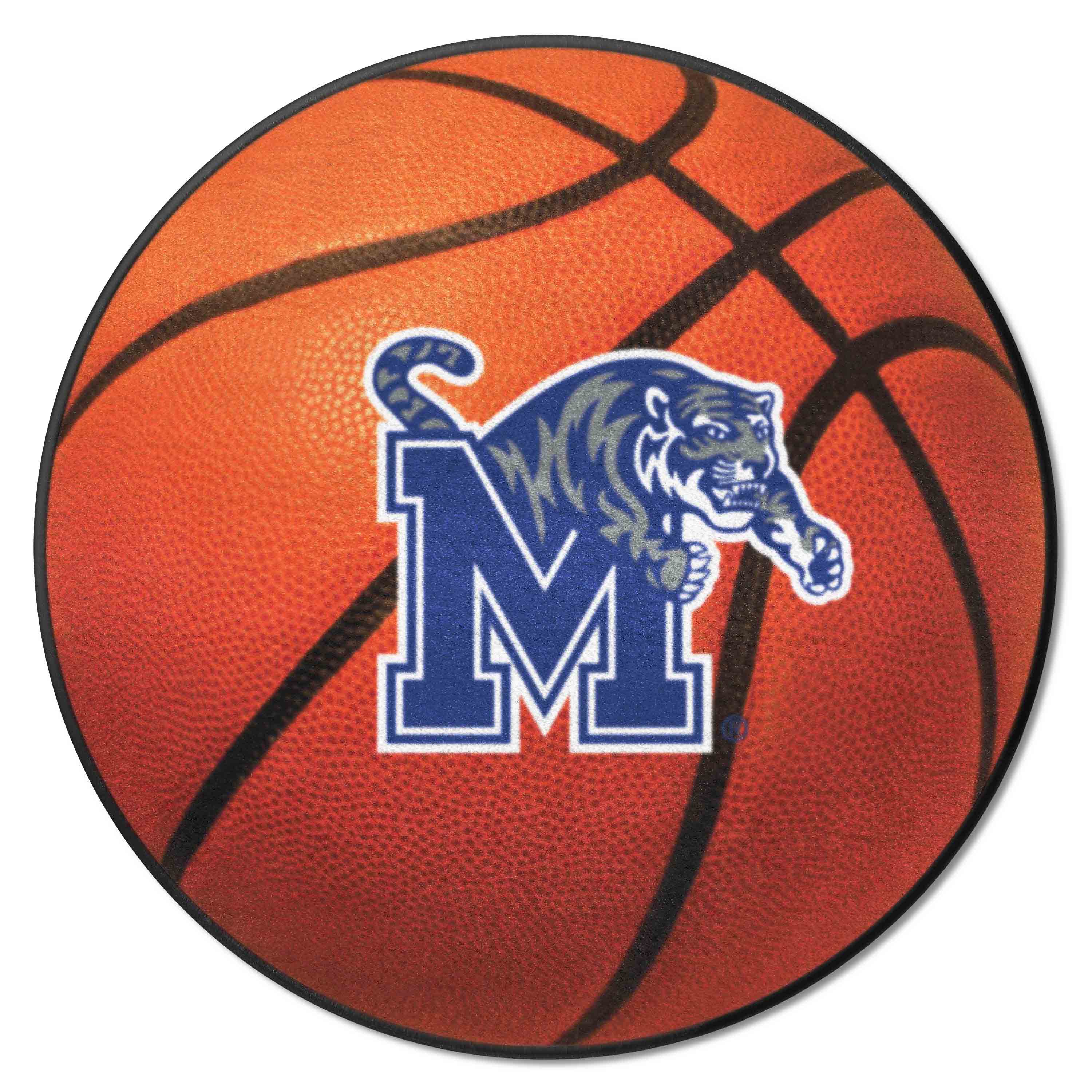 Memphis Tigers Basketball Rug - 27in. Diameter - Memphis