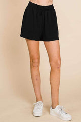 Culture Code High Waist Paper bag Shorts - Trendsi - Flyclothing LLC