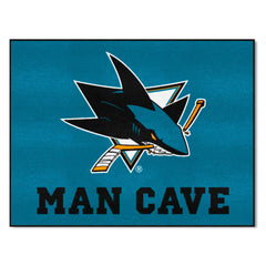 San Jose Sharks Man Cave All-Star Rug - 34 in. x 42.5 in. - San Jose Sharks